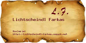 Lichtscheindl Farkas névjegykártya